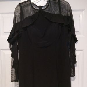 1 black dress sheer sleeves